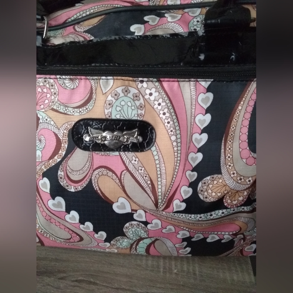 🩷🩶🖤💛 .Kathy Van Zeeland Rolling Bag - Picture 5 of 8